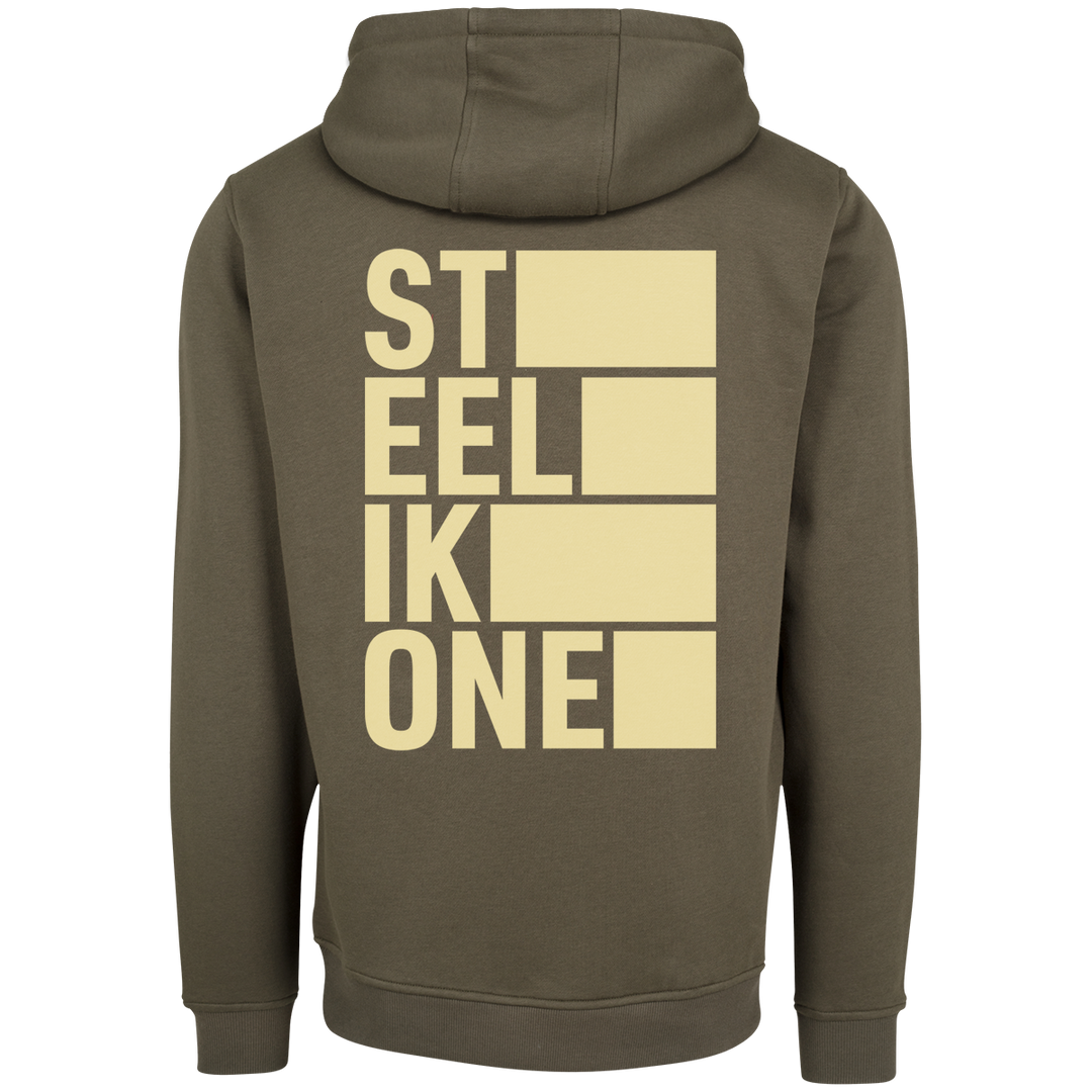STEELIKONE Vertical ZIP Hoodie Backprint