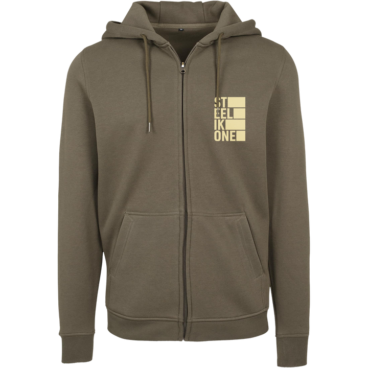 STEELIKONE Vertical ZIP Hoodie Backprint