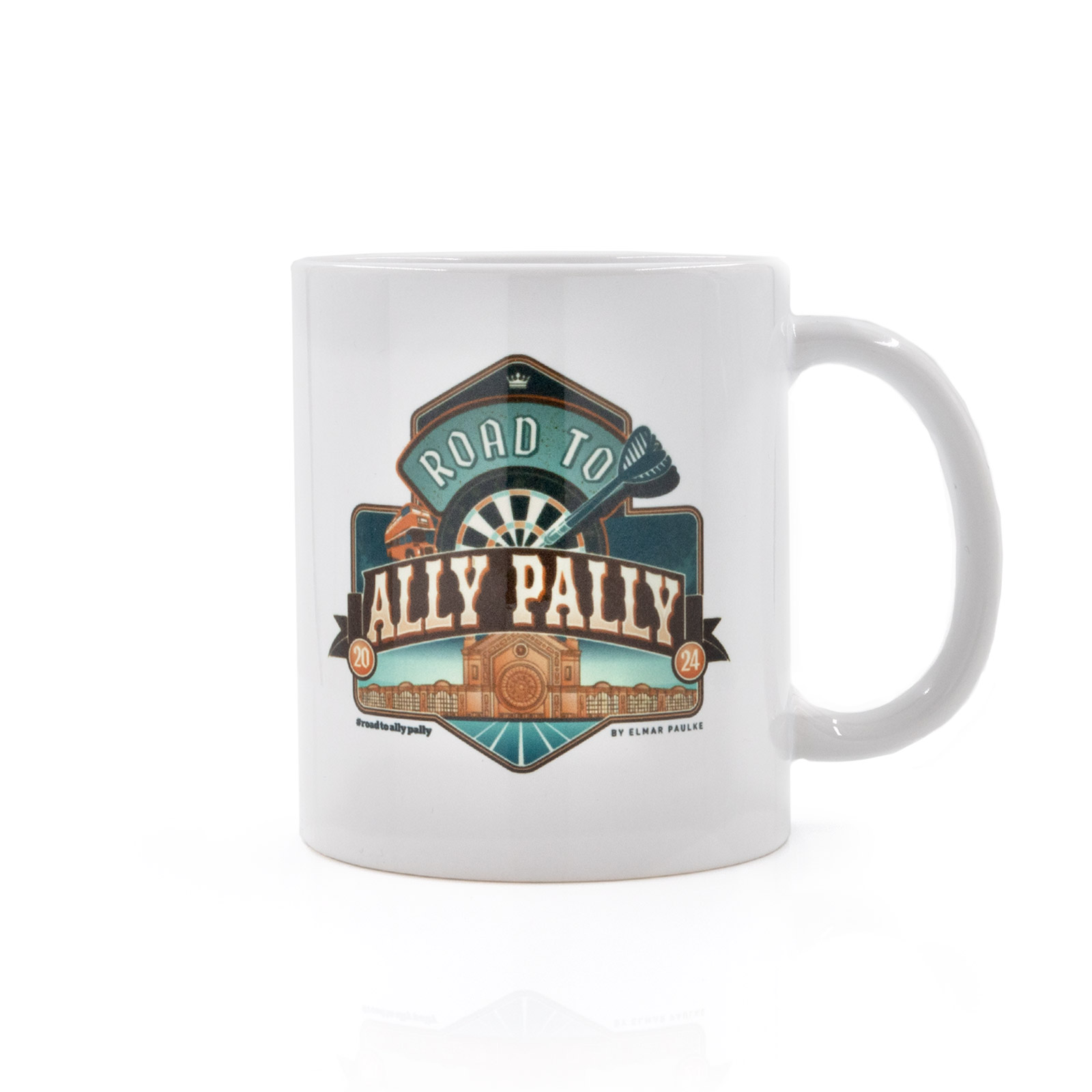 Tasse Road to Ally Pally [weiß]